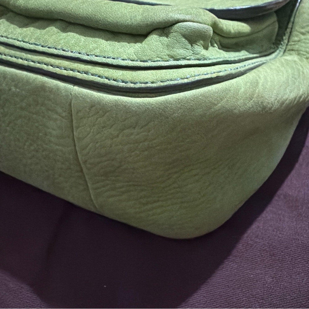 COACH Vintage Chelsea Fern Green Suede Shoulder Bag Y2K 2005 - Picture 7 of 15